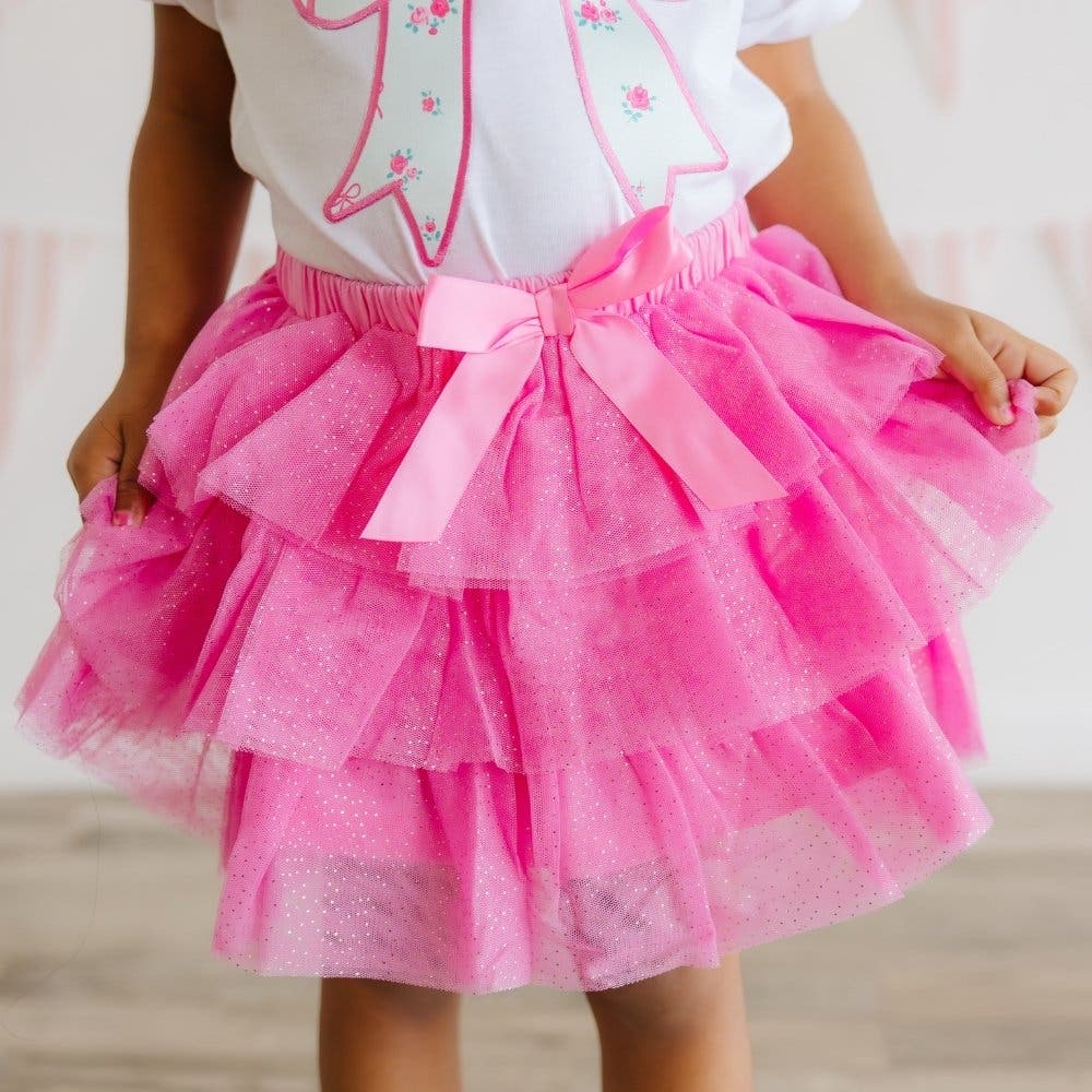 Sweet Wink Raspberry Bow Tiered Tutu | Nordstrom