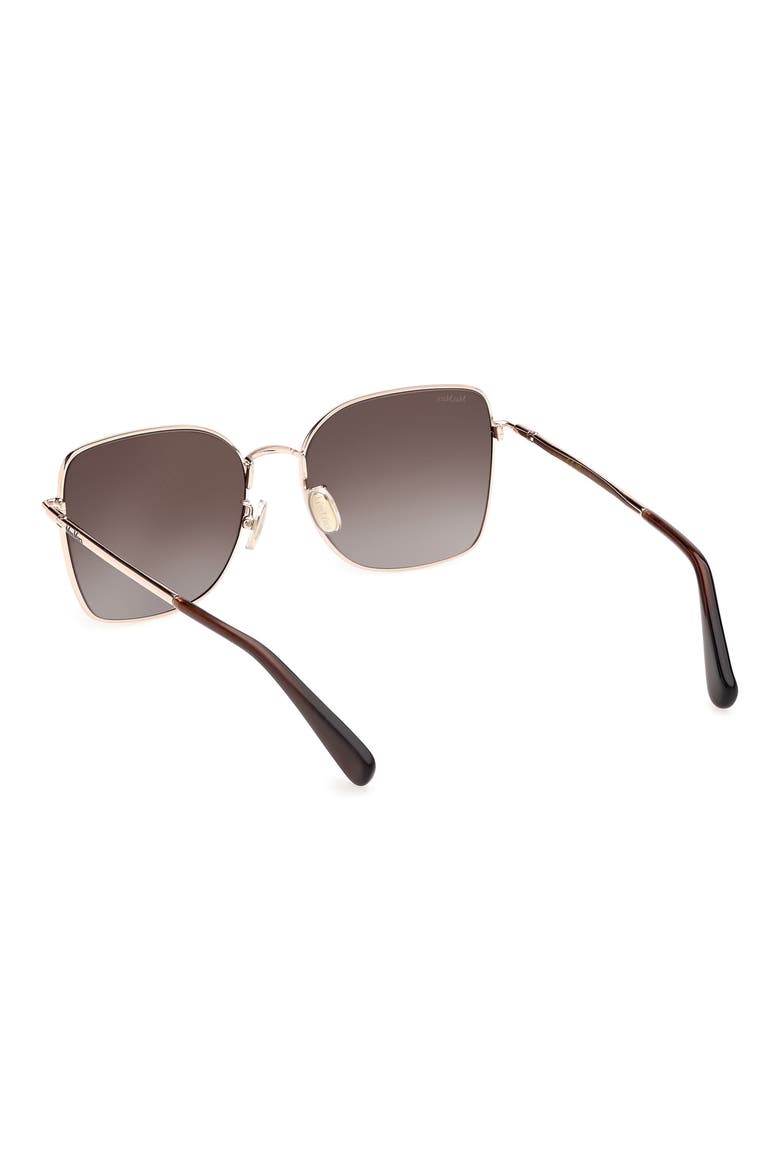 58mm Square Sunglasses, Alternate, color, ROSE GOLD / GRADIENT BROWN