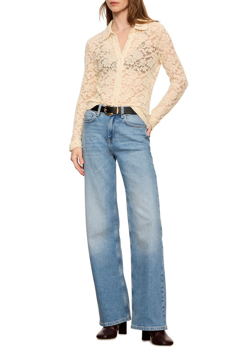 Dreamer Lace Shirt, Alternate, color, BONE WHITE