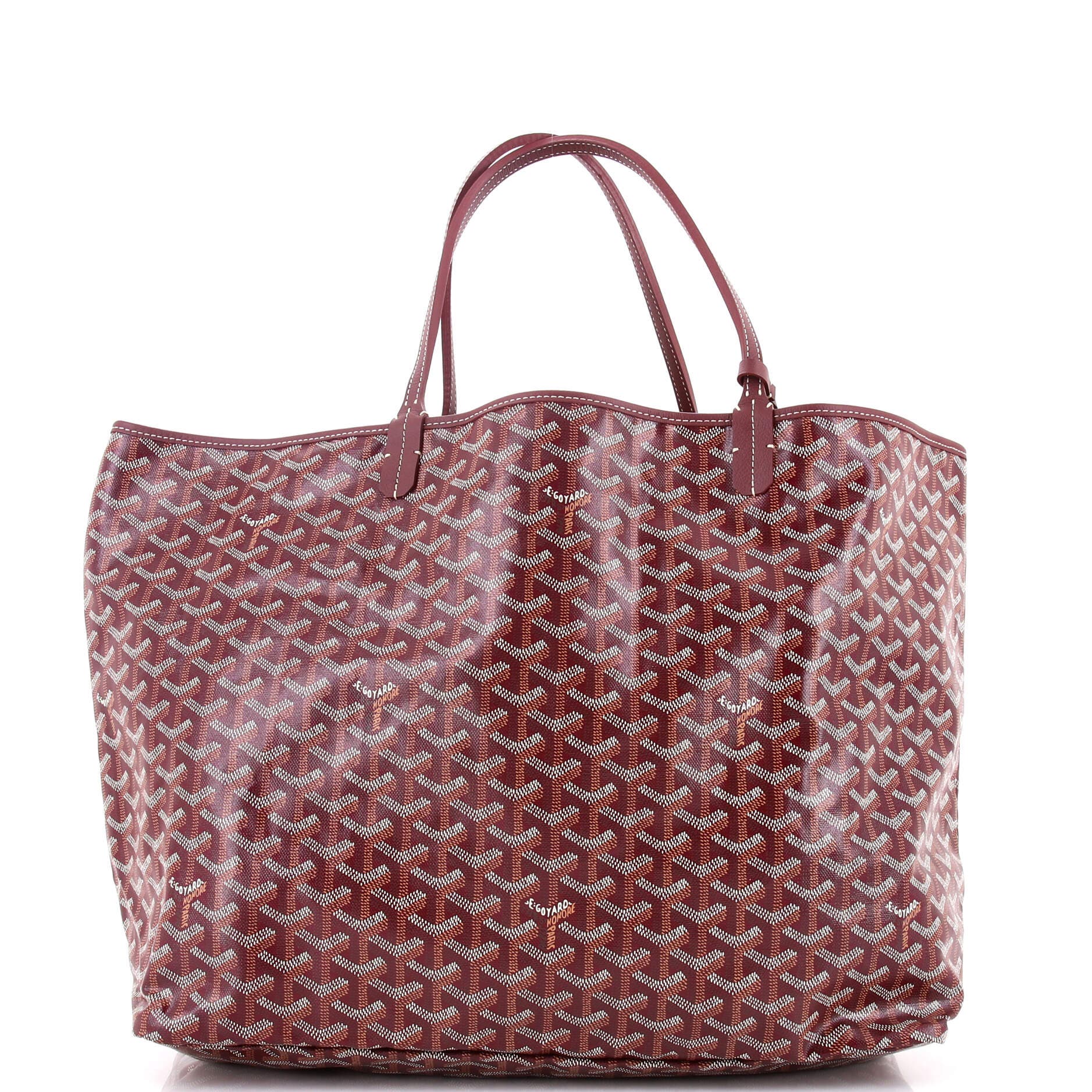 Pre-Owned Goyard Saint Louis Tote Coated Canvas GM, Alternate, color, Red