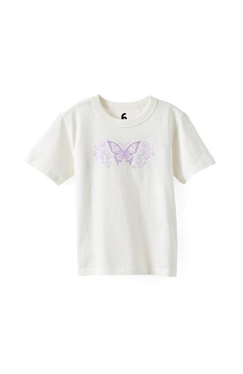 Kid's Poppy Oversize Graphic Print Tee