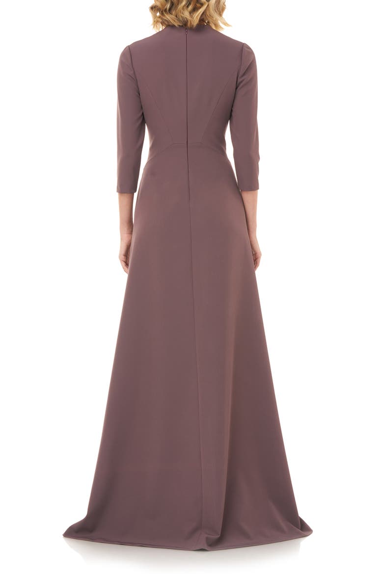 Hannah Stretch Crepe A-Line Gown, Alternate, color, MINK