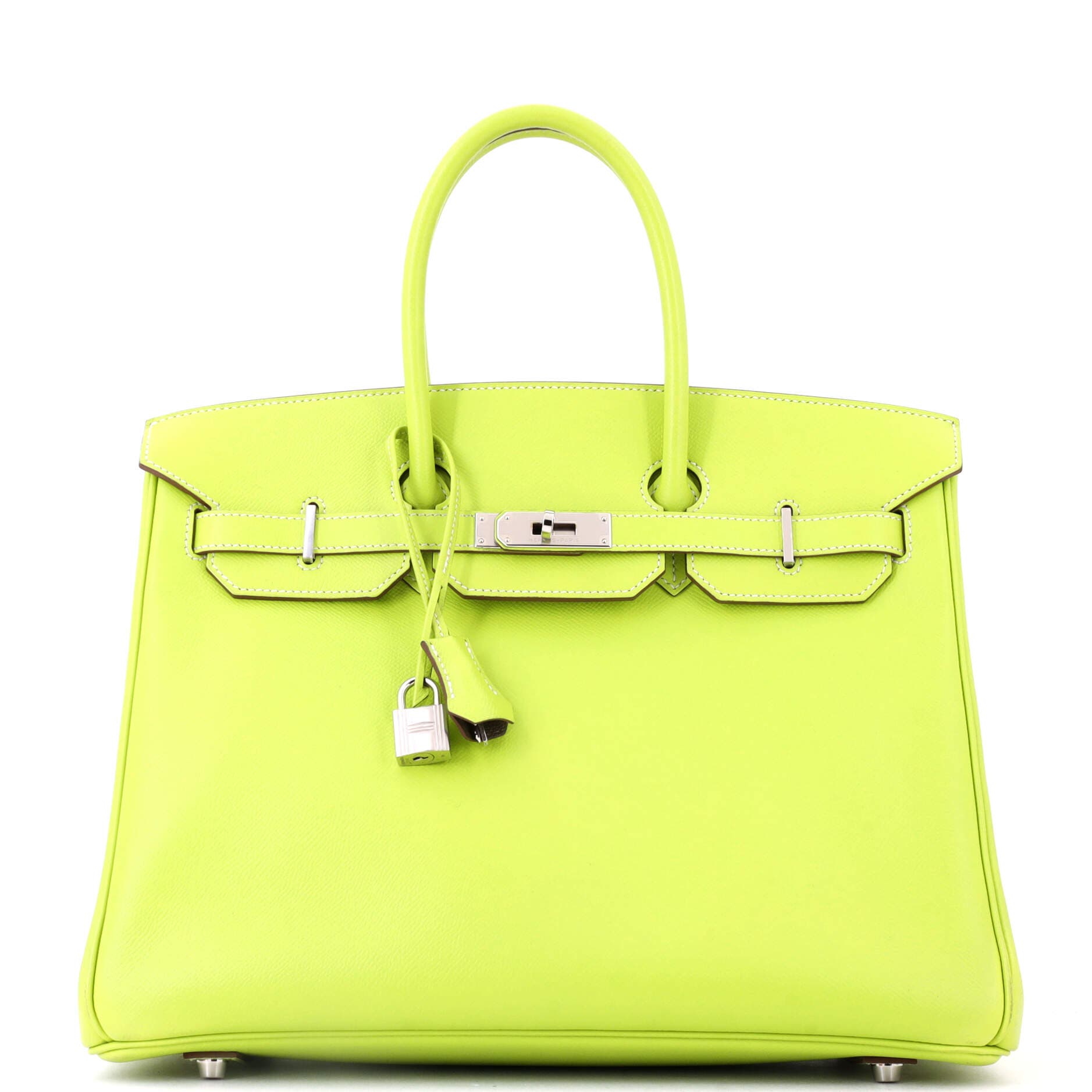 Pre-Owned Hermes Candy Birkin Bag Epsom 35, Main, color, Candy - Kiwi/Lichen