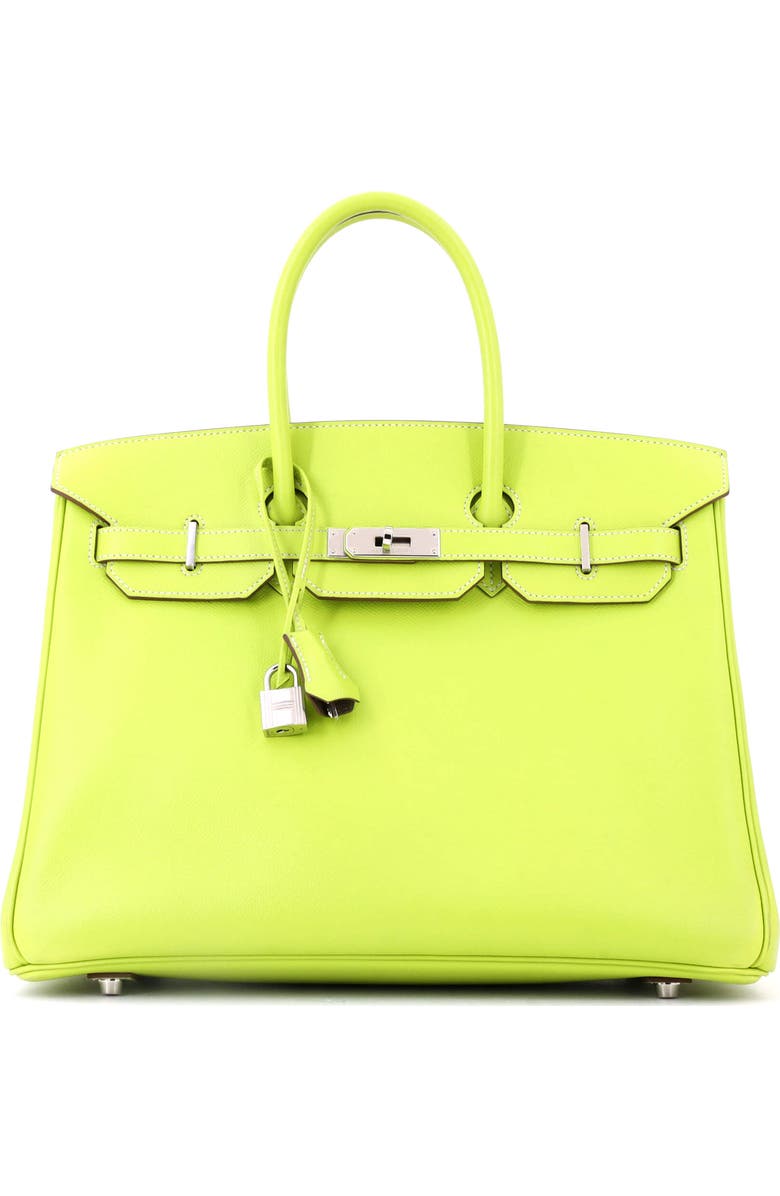 Pre-Owned Hermes Candy Birkin Bag Epsom 35, Main, color, Candy - Kiwi/Lichen