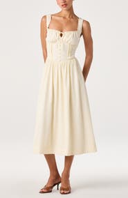 ASTR the Label Sahana Corset Midi Dress