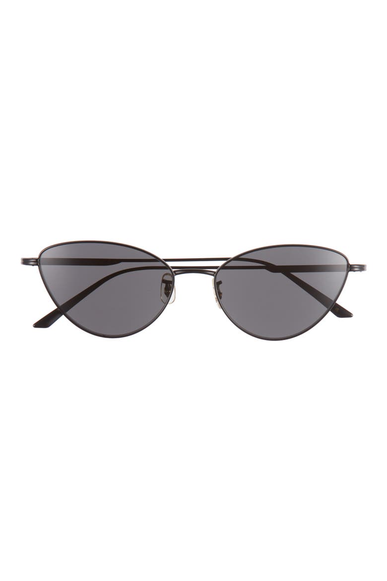 x KHAITE 1998C 56mm Cat Eye Sunglasses, Main, color, MATTE BLACK / GREY