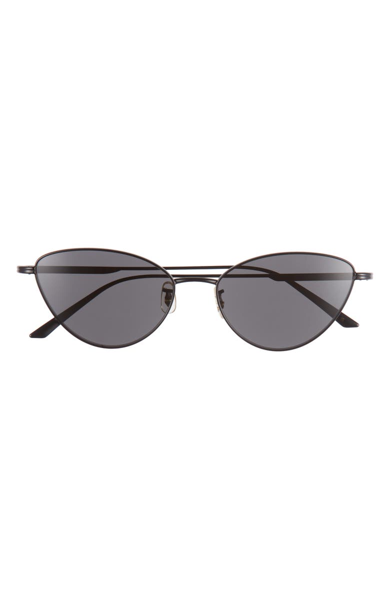 Oliver Peoples x KHAITE 1998C 56mm Cat Eye Sunglasses, Main, color, Matte Black / Grey