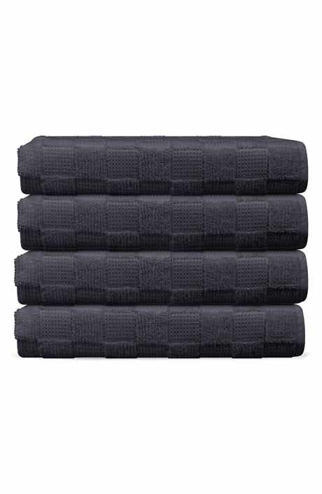 DePera Waffle Terry 4-Piece Turkish Cotton Hand Towels