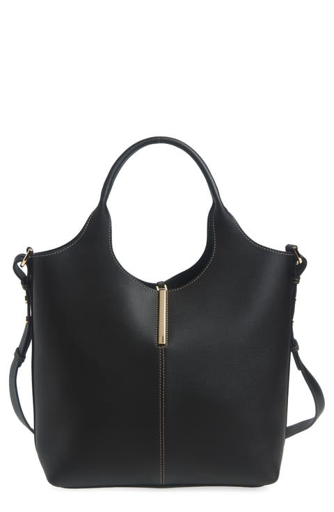 Small Ebr Top Handle Leather Tote