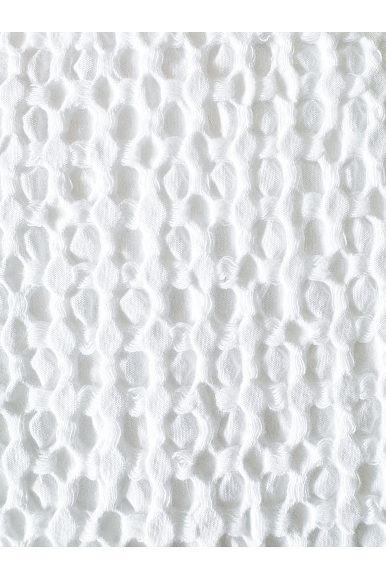Stonewashed Waffle Cotton Throw, Alternate, color, White