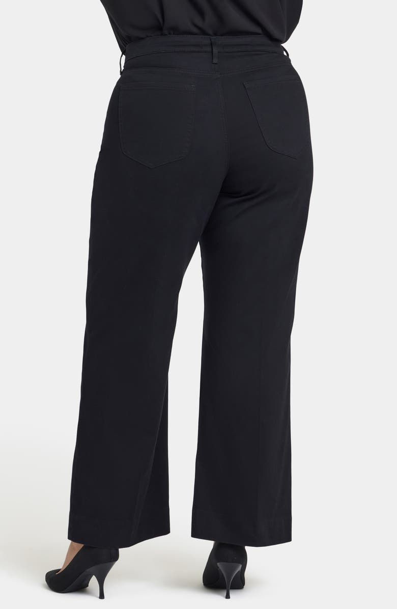 NYDJ Teresa Seamed Wide Leg Jeans, Alternate, color, Black