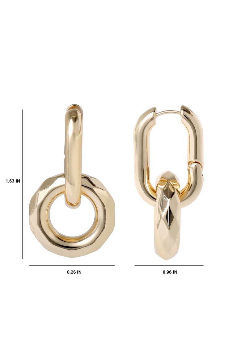 Gold Link Drop Earrings, Alternate, color, Gold