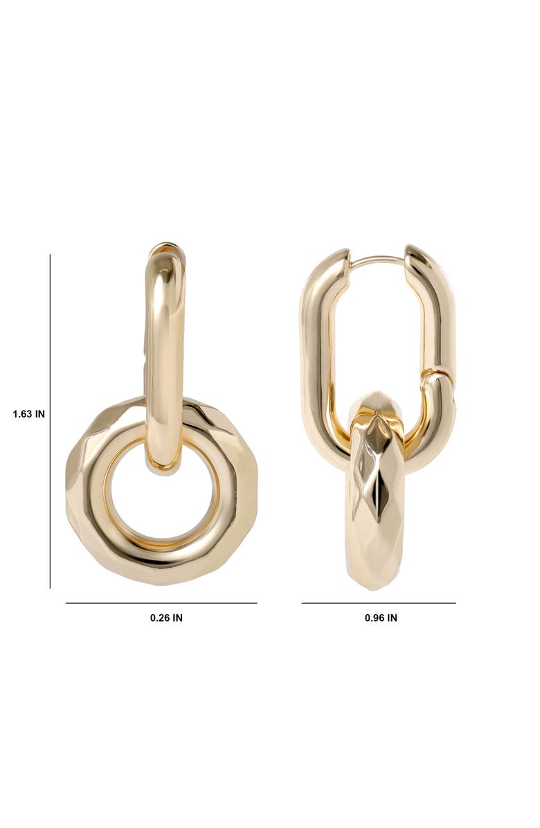 BCBG Gold Link Drop Earrings, Alternate, color, Gold