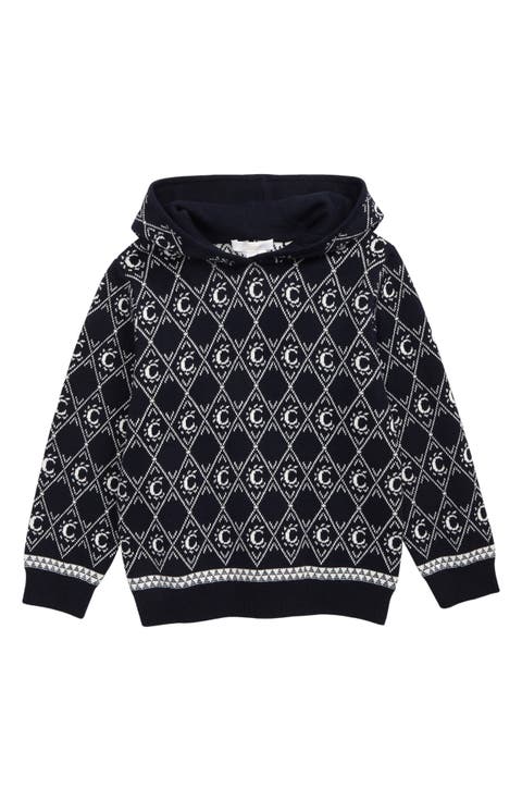 Kids' C Motif Hooded Sweater (Toddler, Little Girl & Big Girl)