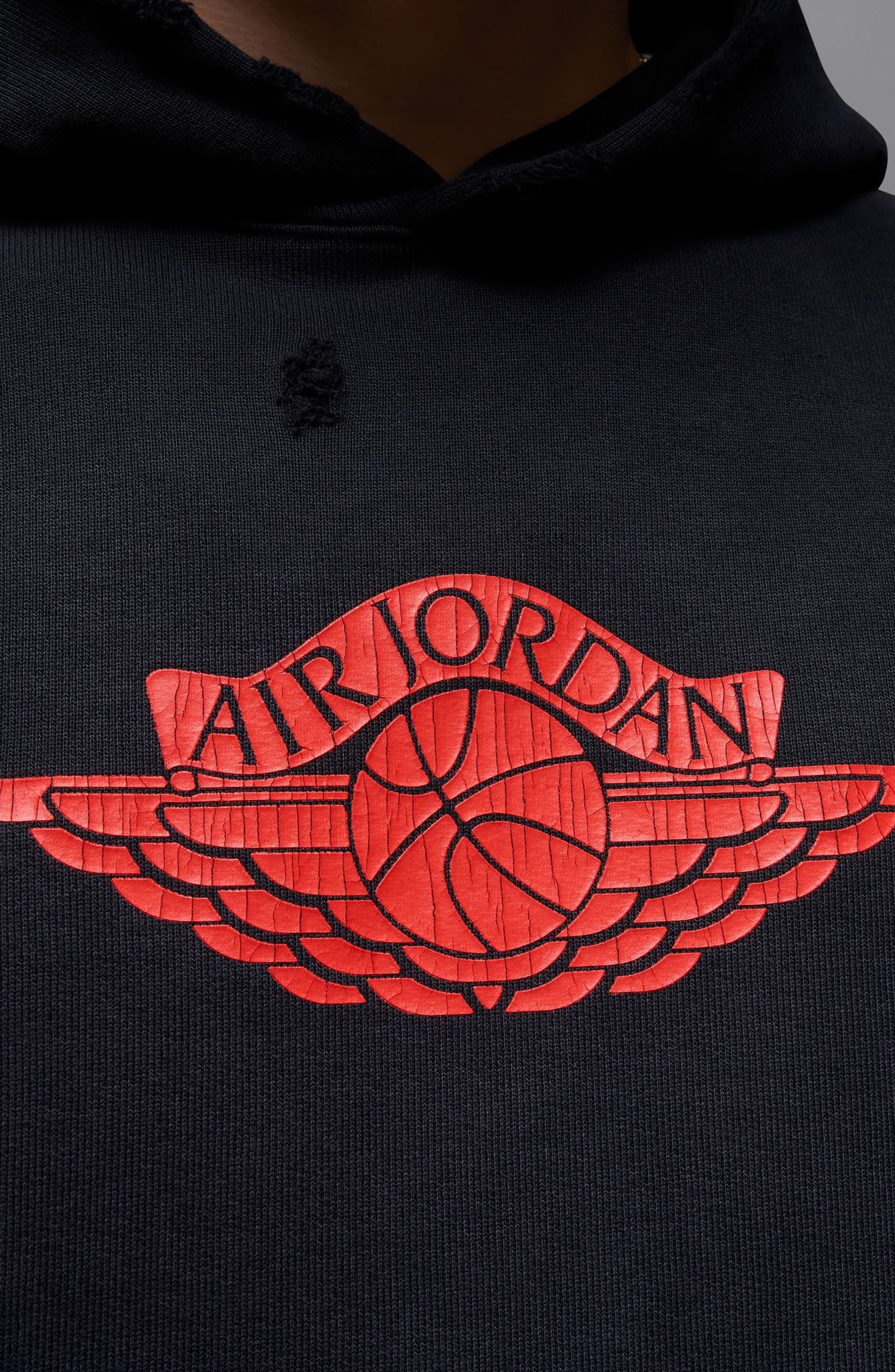Jordan Rare Air Oversize Distressed Pullover Hoodie (Men) | Nordstrom