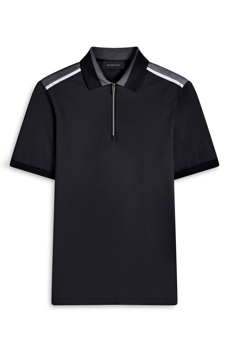 Bugatchi Solid Pima Cotton Zip Polo Shirt, Alternate, color, 