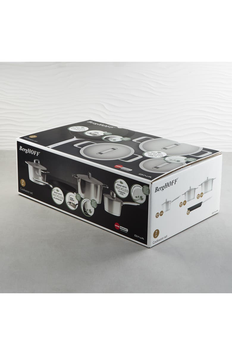 BergHOFF Dina Meta 7-Piece Cookware Set, Alternate, color, Black/Silver