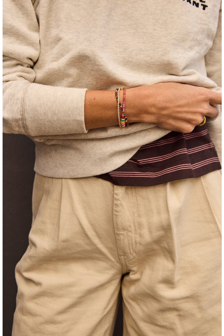 Rowan Semiprecious Stone Layered Bracelet, Alternate, color, PINK MULTI