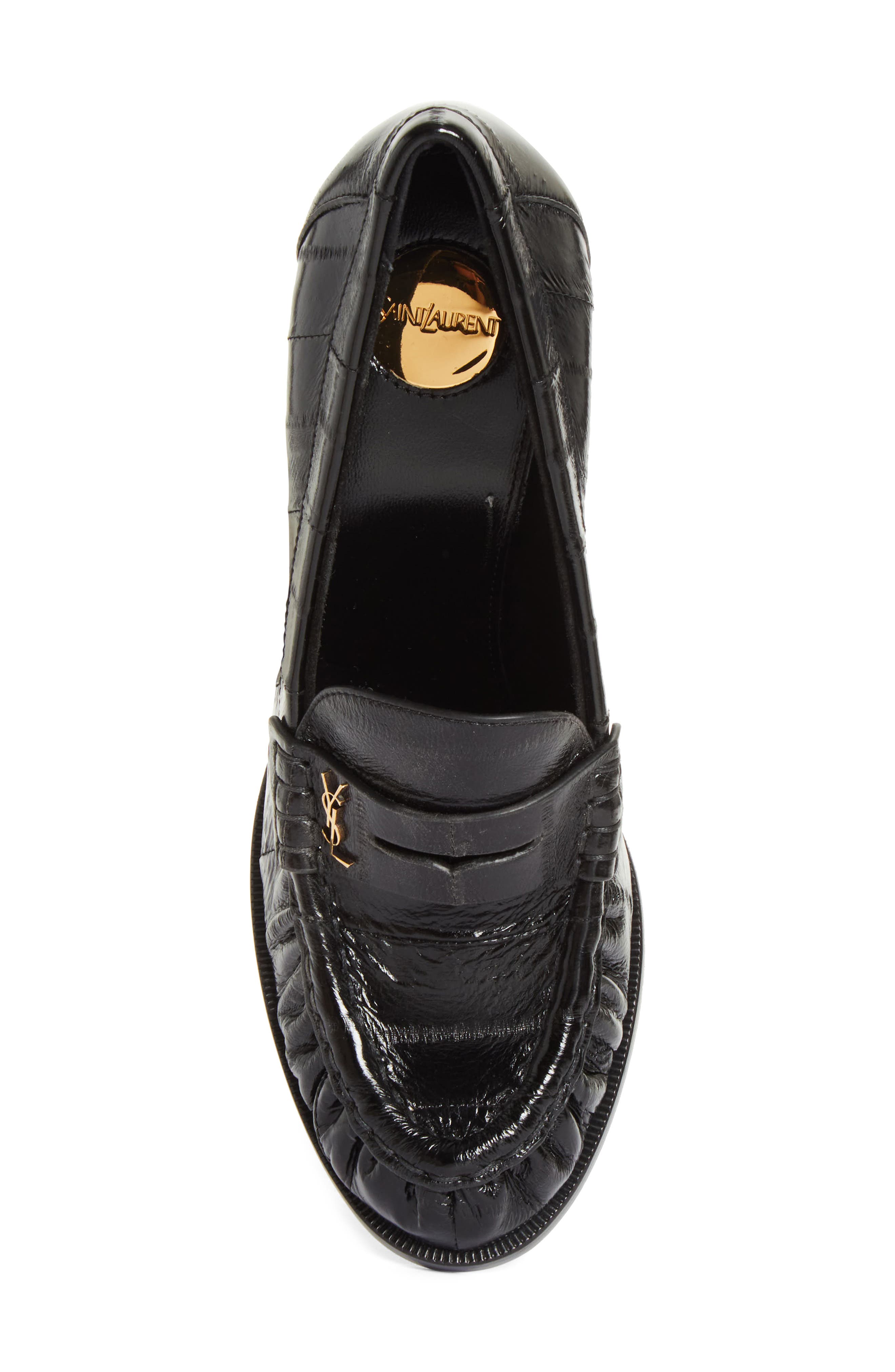Saint Laurent Le Loafer Pump, Alternate, color, Black