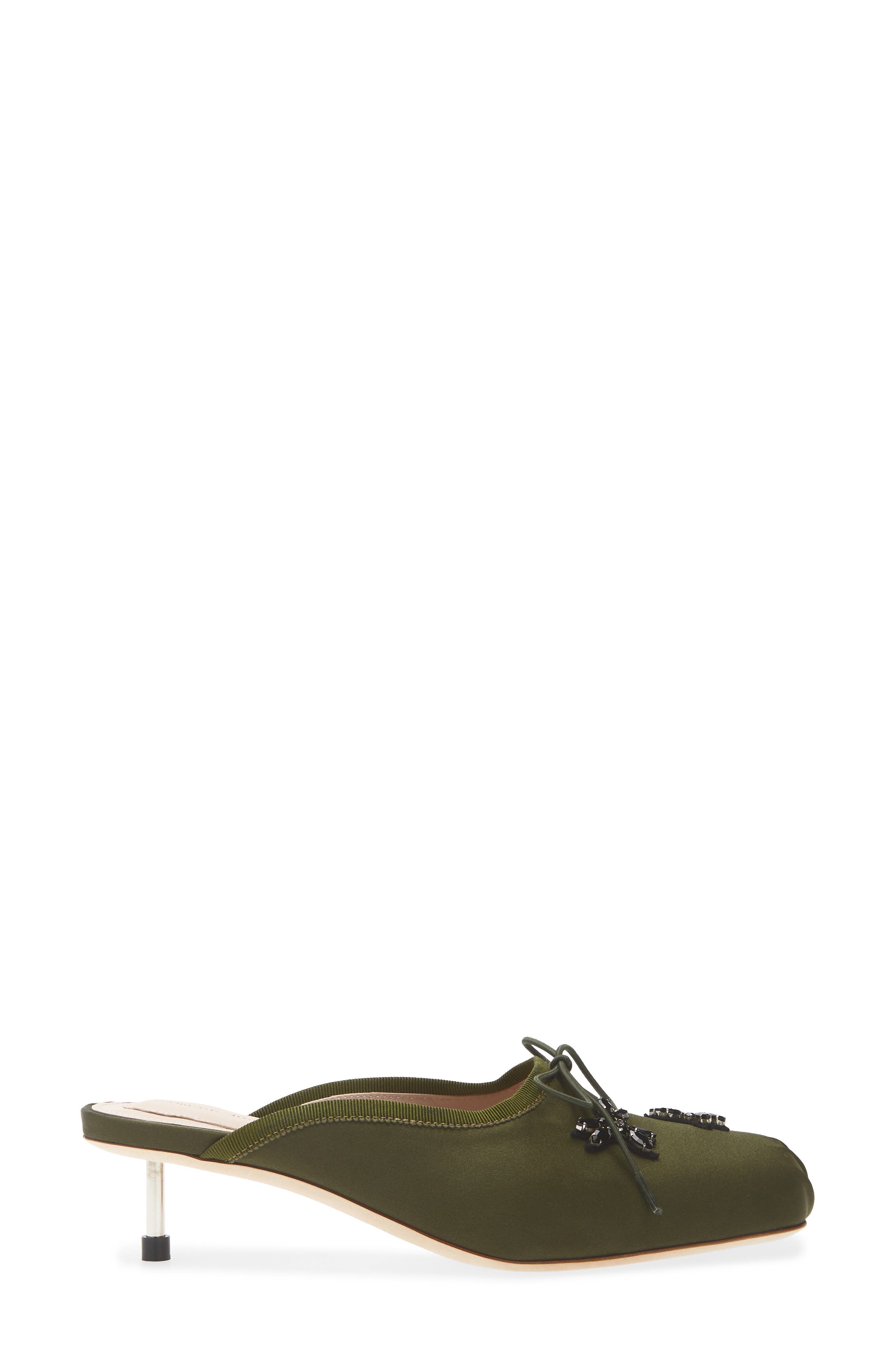 Embellished Pointe Mule Pump, Alternate, color, KHAKI/ JET