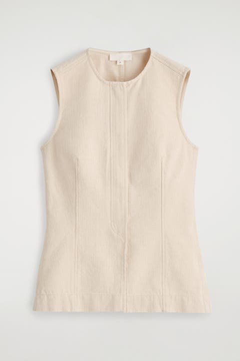 Sleeveless Denim Top