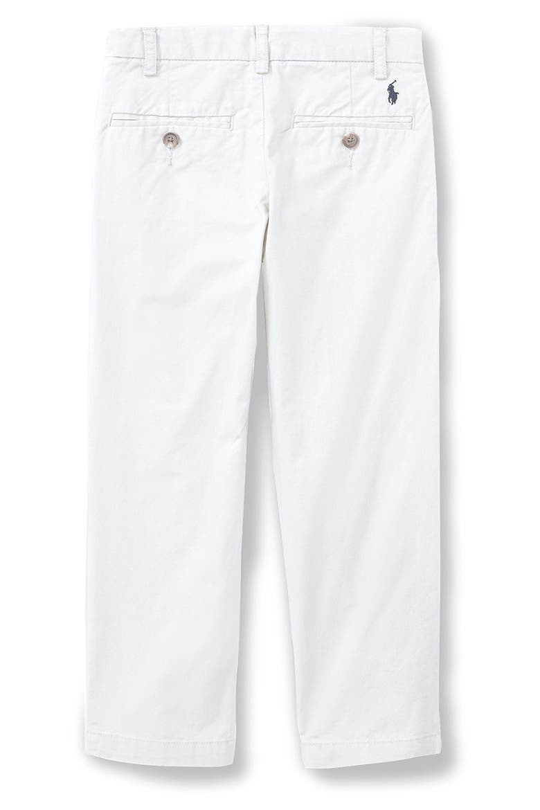 Kids' Preppy Stretch Twill Pants, Alternate, color, WHITE