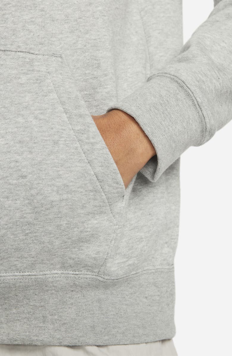 Nike Sportswear Club Fleece Quarter Zip Pullover, Alternate, color, Dark Grey Heather/ White