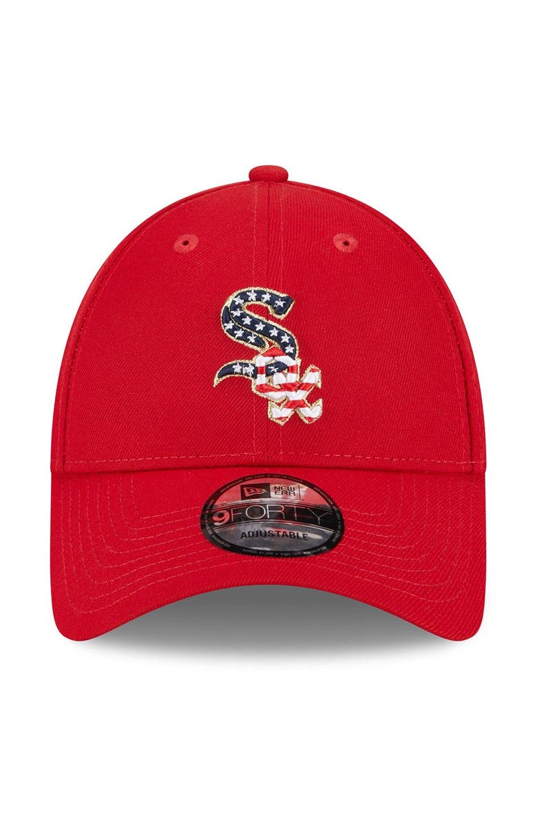 New Era Men's New Era  Red Chicago White Sox 2023 Fourth of July 9FORTY Adjustable Hat, Alternate, color, Red