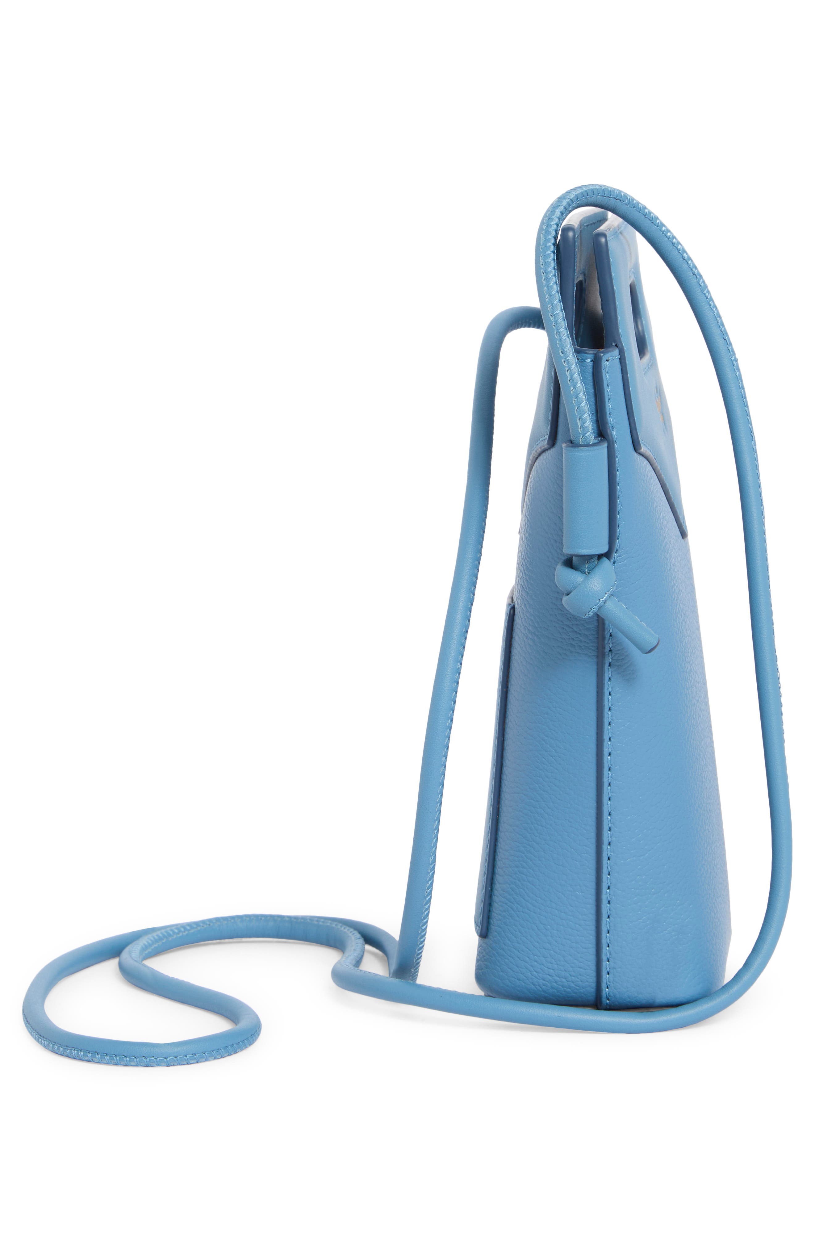 MCM Diamond Flat Bag, Alternate, color, Blue Heaven