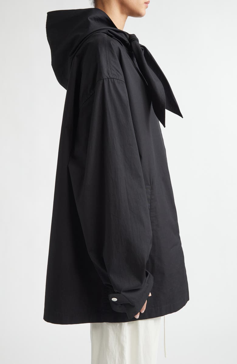 TOTEME Technical Cotton Scarf Jacket, Alternate, color, Black