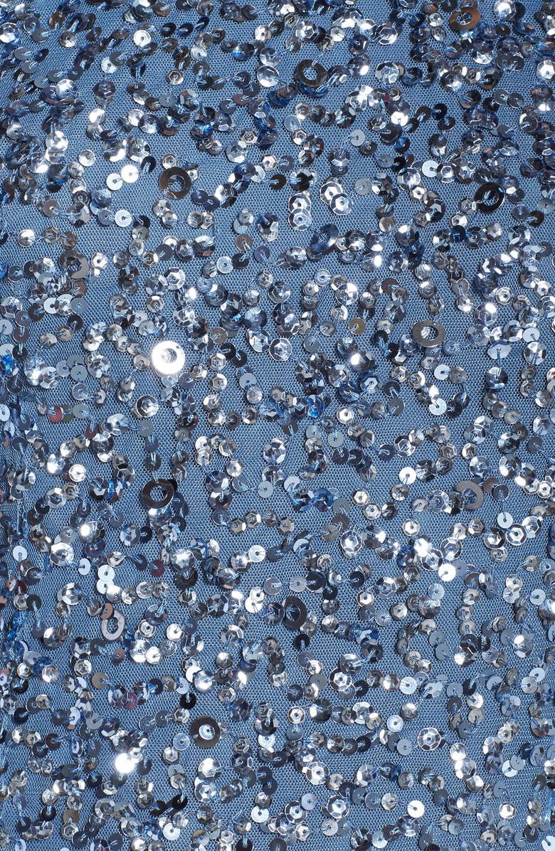 Adrianna Papell Beaded Midi-Length Dress, Alternate, color, 