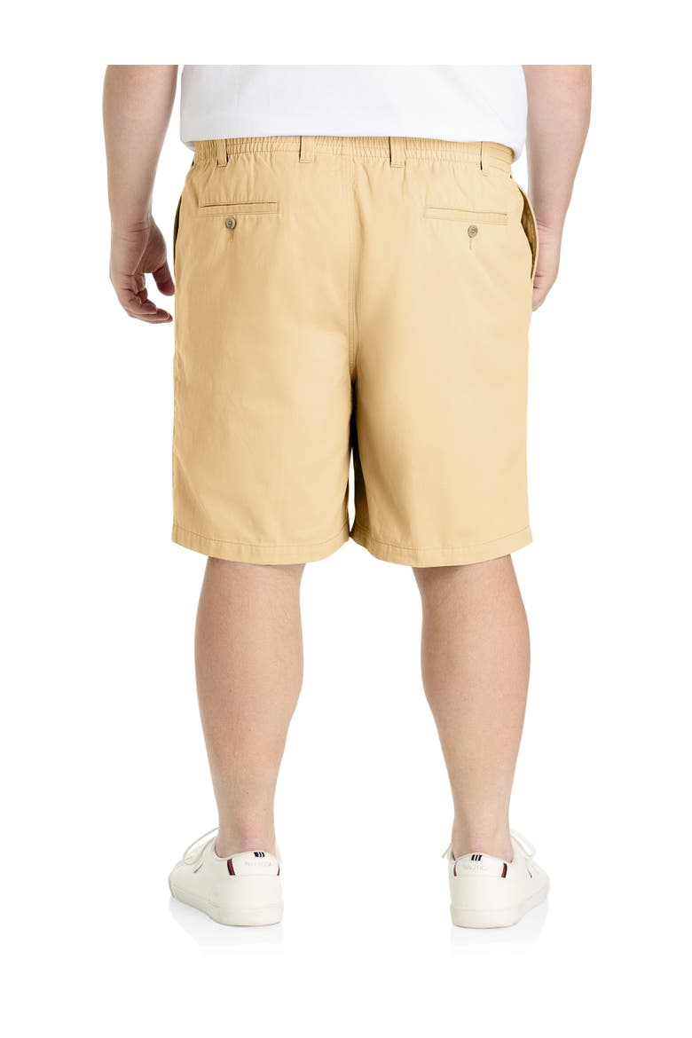 Big & Tall Elastic-Waist Cotton Shorts, Alternate, color, APRICOT GELATO