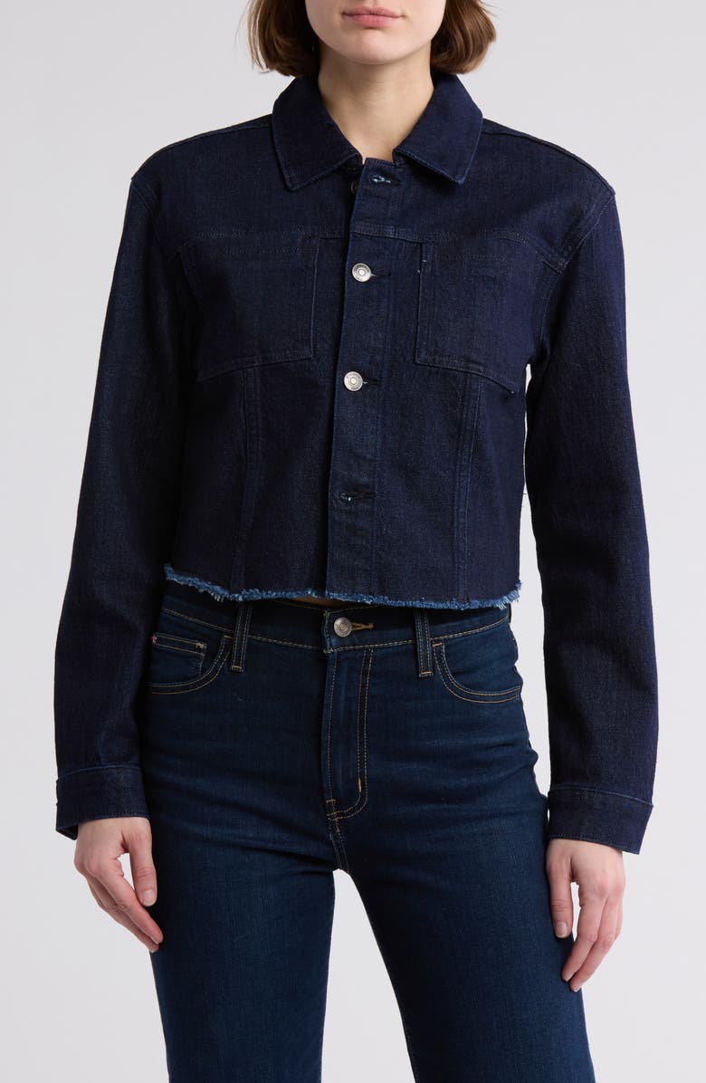 Hudson Jeans Crop Denim Trucker Jacket, Main, color,