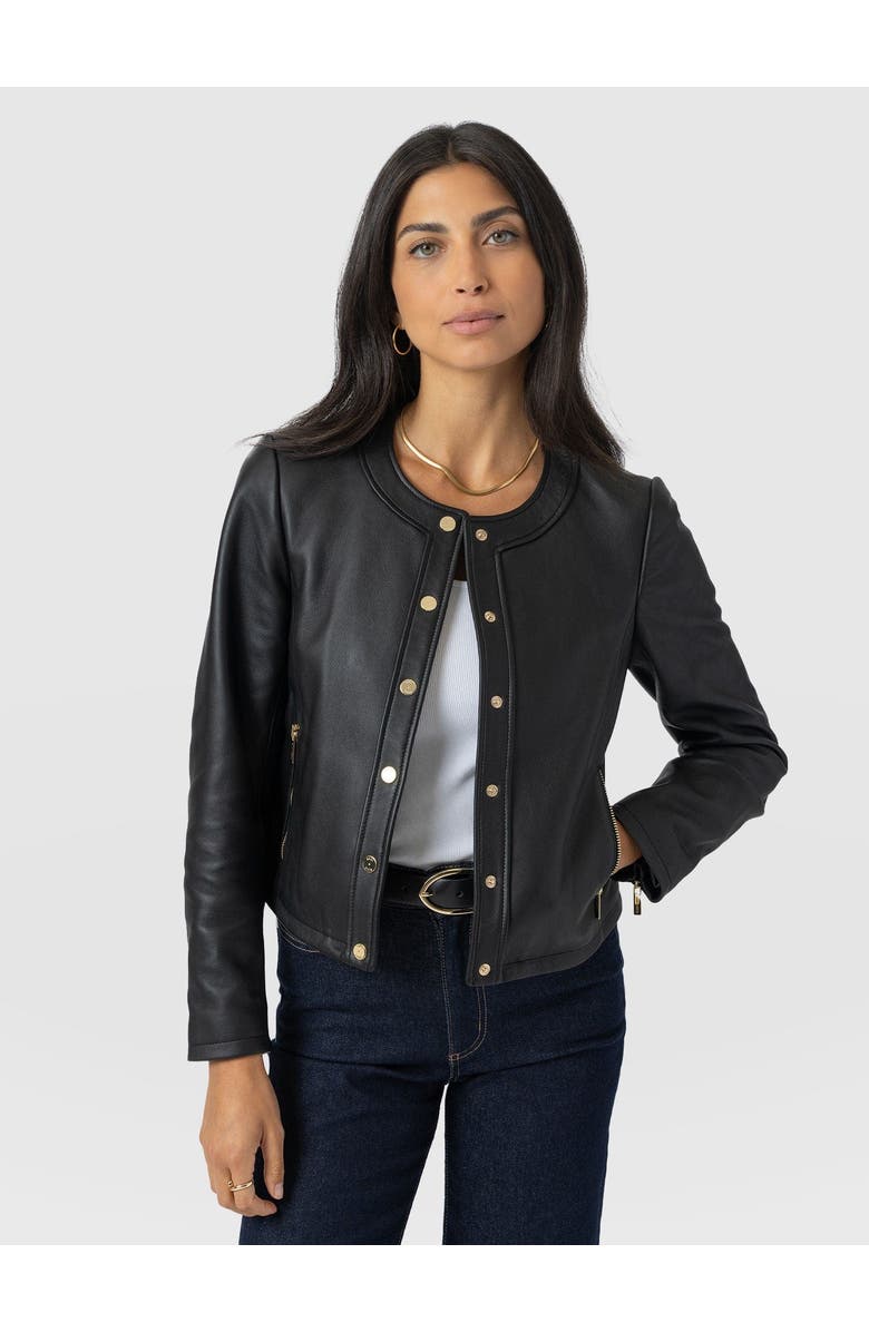 Saint + Sofia Skye Jacket, Main, color, Black
