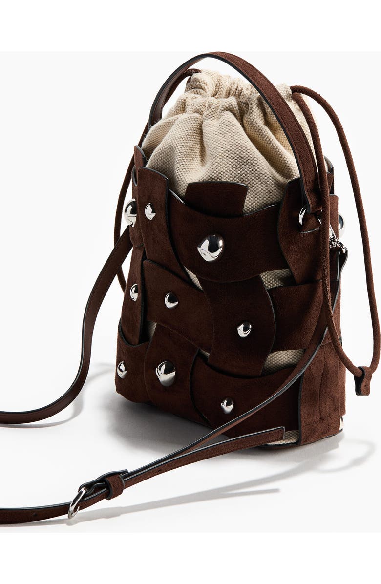 H&M Crossbody Bucket Bag, Alternate, color, Dark Brown
