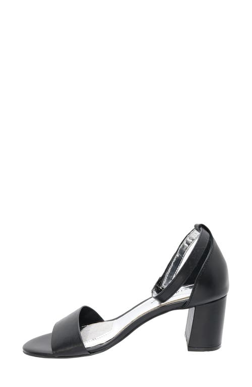 David Tate Timeless Ankle Strap Sandal In Black Leather