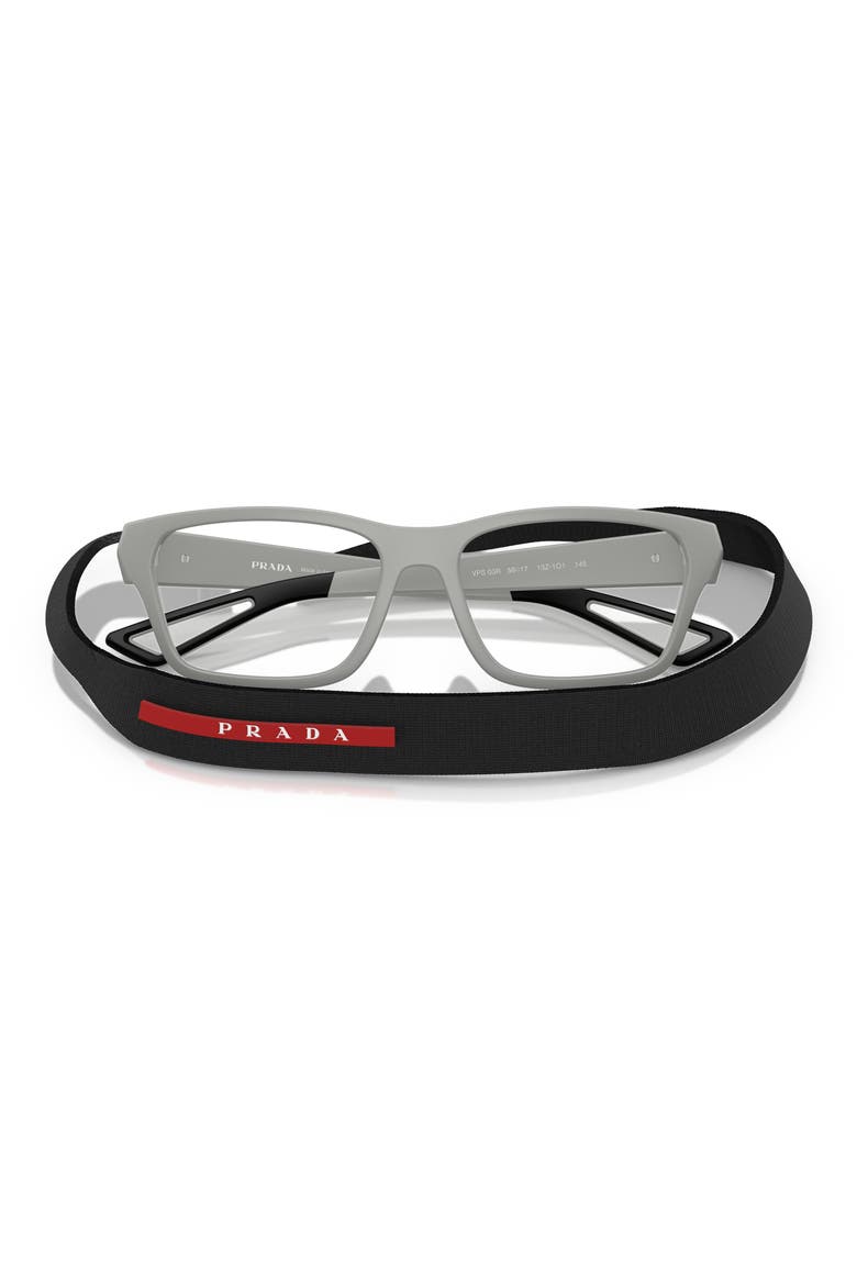 56mm Pillow Optical Glasses, Alternate, color, MATTE GREY