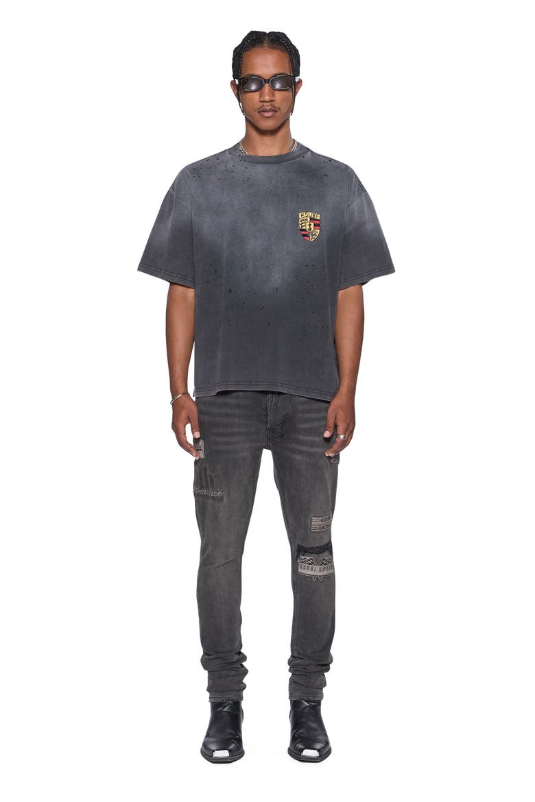 Wan Winkle Graphite Racer Jeans, Alternate, color, CHARCOAL