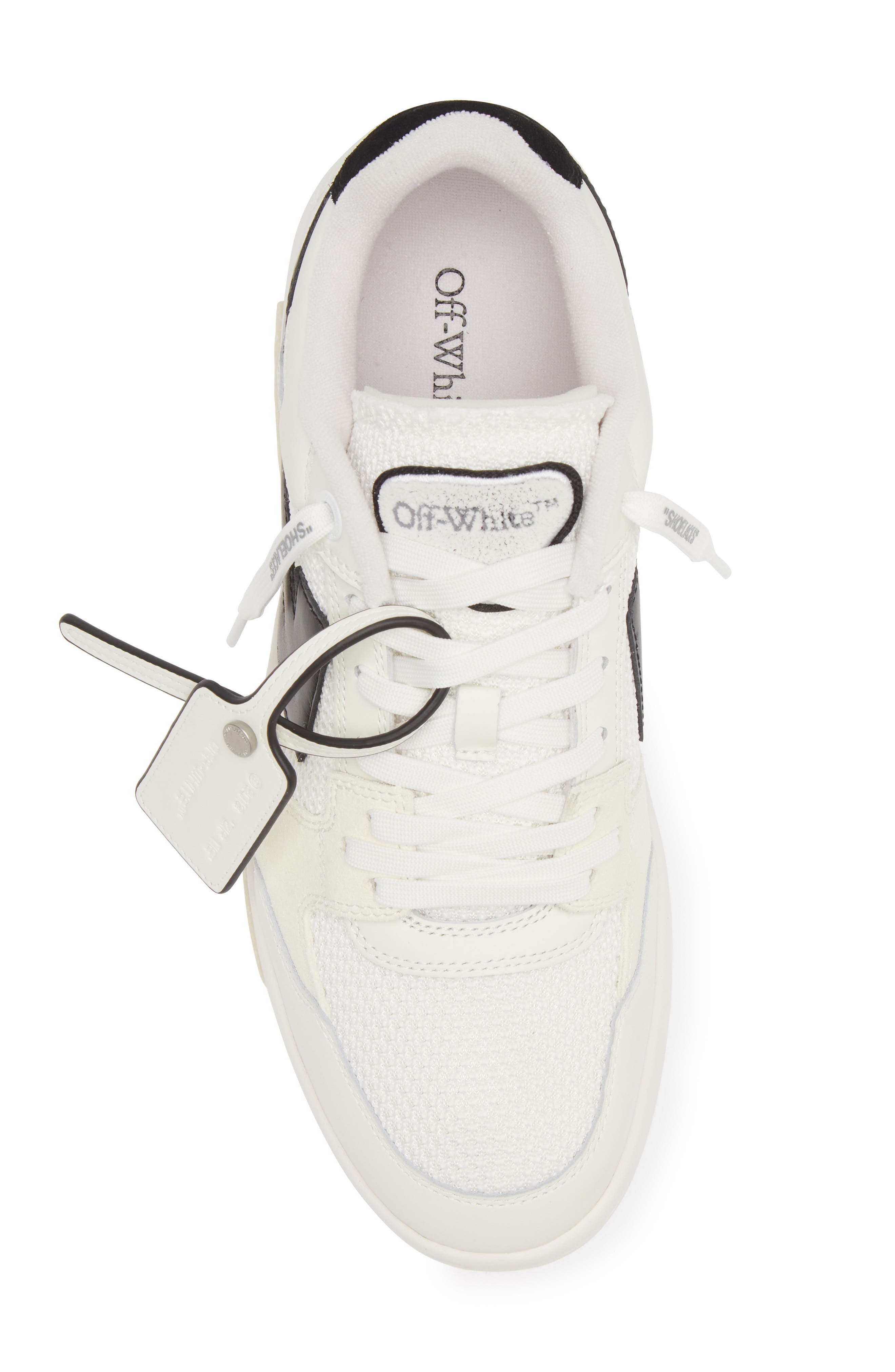Off-White Slim Out of Office Low Top Sneaker, Alternate, color, White - Black