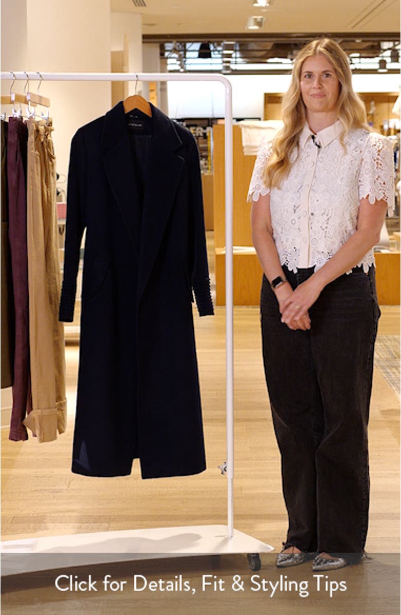 Alpaca & Wool Wrap Coat, sales video thumbnail