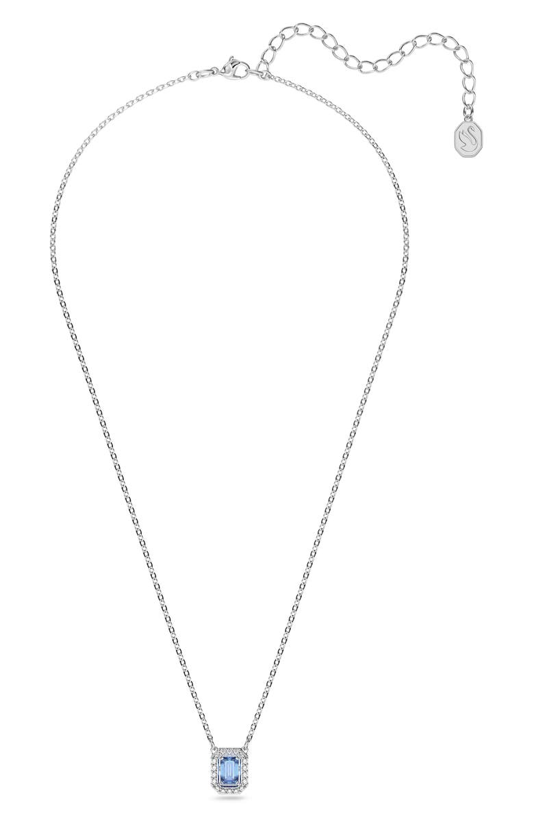 Swarovski Una Crystal Pendant Necklace, Alternate, color, Blue