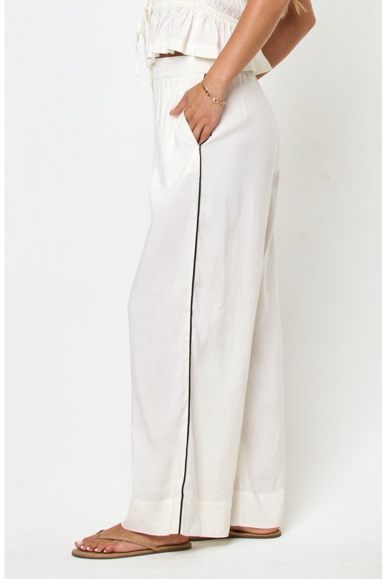 Sur Wide Leg Linen Blend Cover-Up Pants, Alternate, color, CREAM
