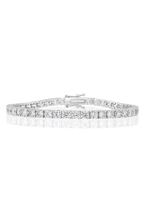 4mm Round Cubic Zirconia Tennis Bracelet