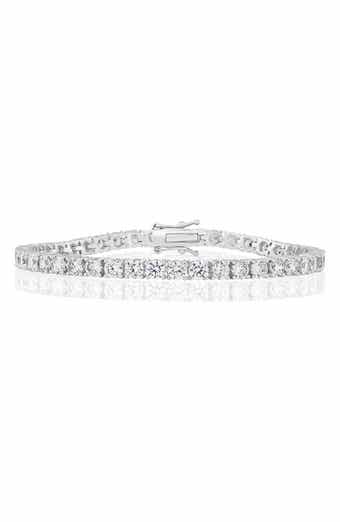 4mm Round Cubic Zirconia Tennis Bracelet
