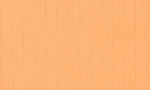 Renee C Ribbed Stretch Cotton Top In Orange