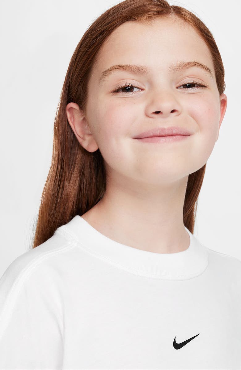 Nike Kids' Sportswear Oversize Cotton T-Shirt, Alternate, color, 100 White