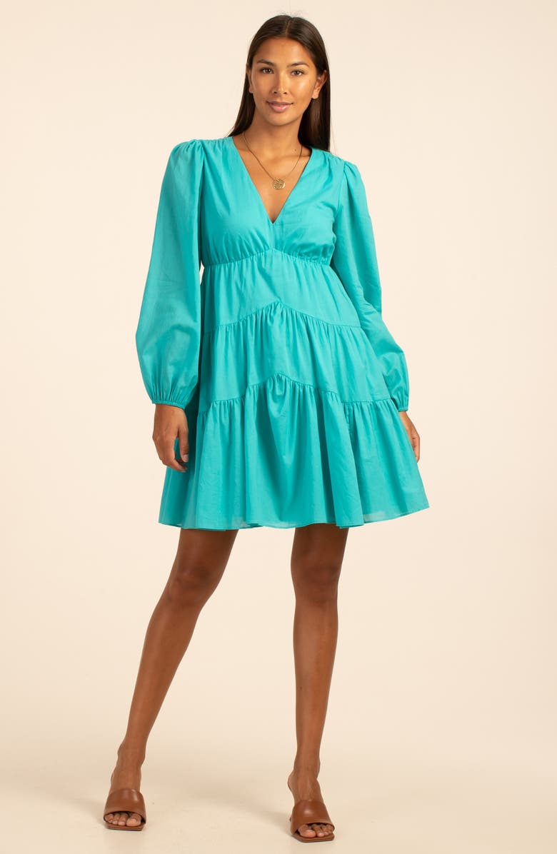 Trina Turk Make Merry Tiered Long Sleeve Dress, Alternate, color, 