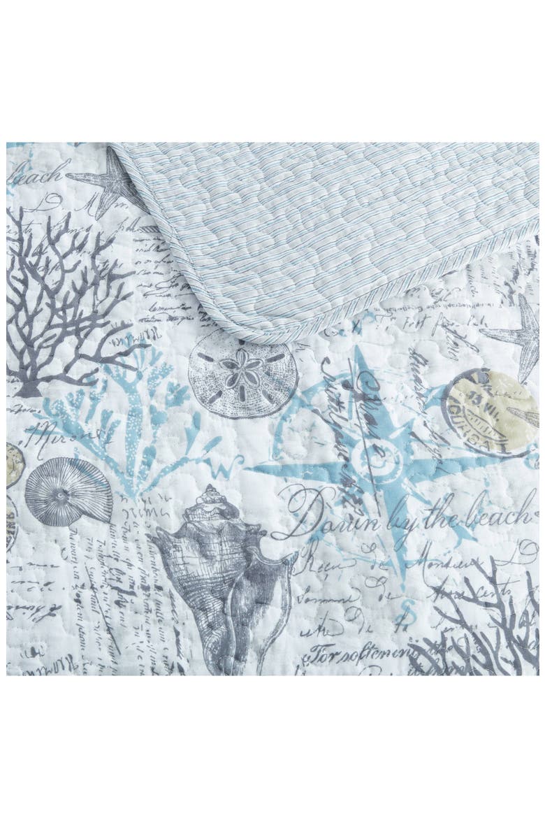 Beach Bliss Cotton Quilt & Sham Set, Alternate, color, PELICAN GREY