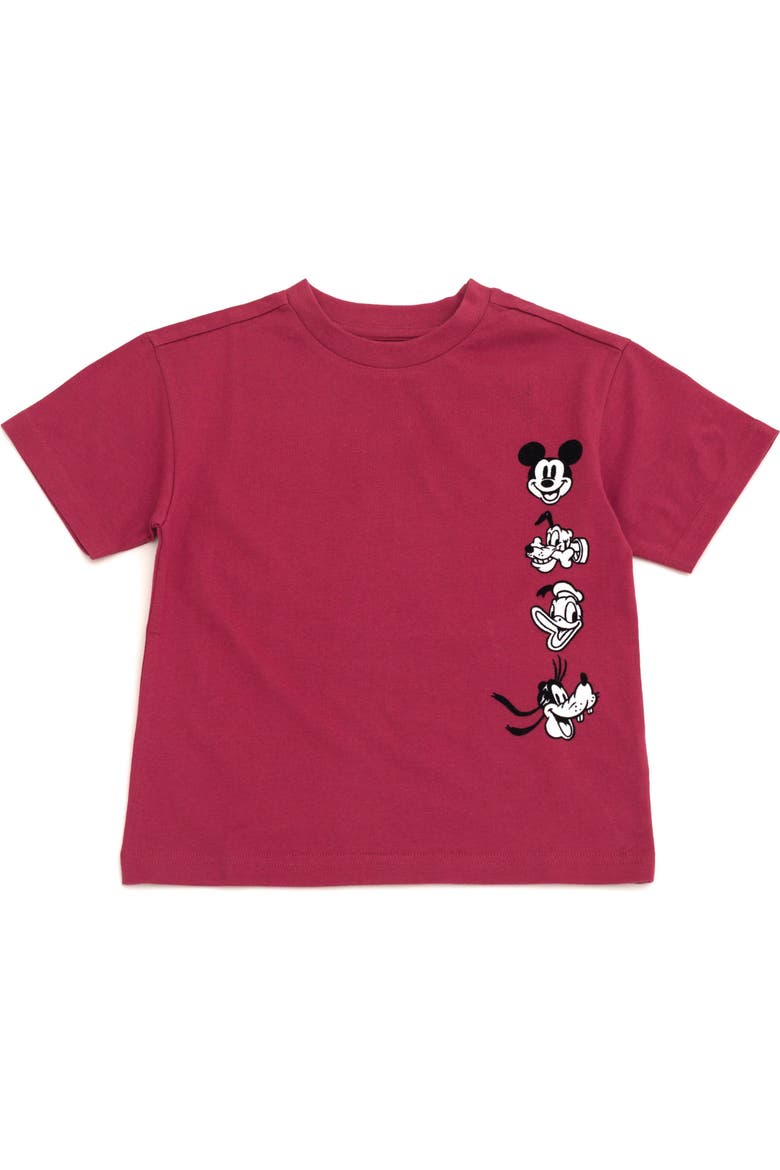 Mickey Mouse 3-Pack Short Sleeve T-Shirts, Alternate, color, Beige Burgundy Blue