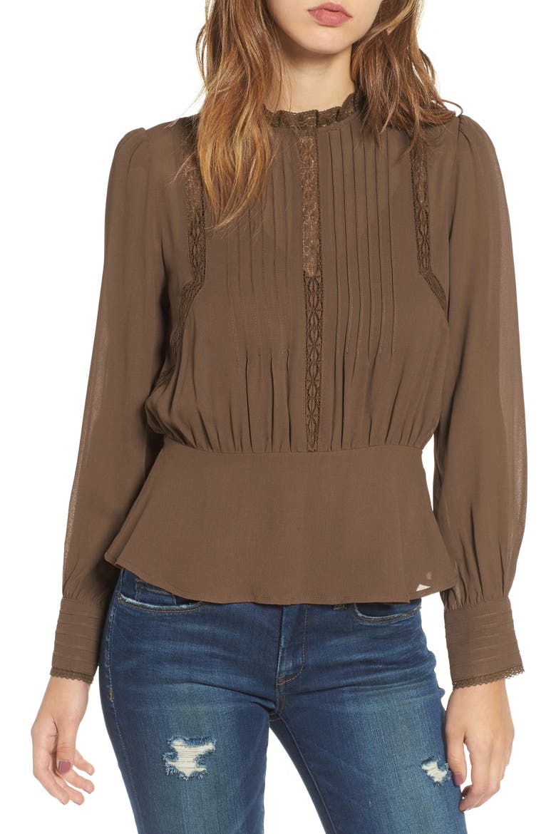 Primrose Top, Main, color, OLIVE BROWN